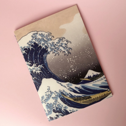 Тетрадь А5 "Hokusai" (точка), 30 л. бумага слоновая кость 90 м/г2, скругленные края, сшивка